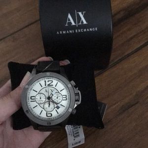 Armani Exchange Leather Men’s Watch